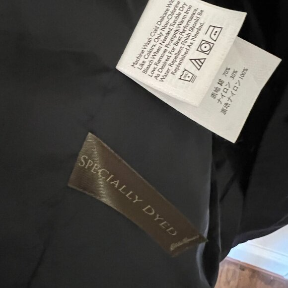 EDDIE BAUER Women's Black Mid Length Classic Trench Coat w/Pockets Lined Medium - Picture 8 of 8